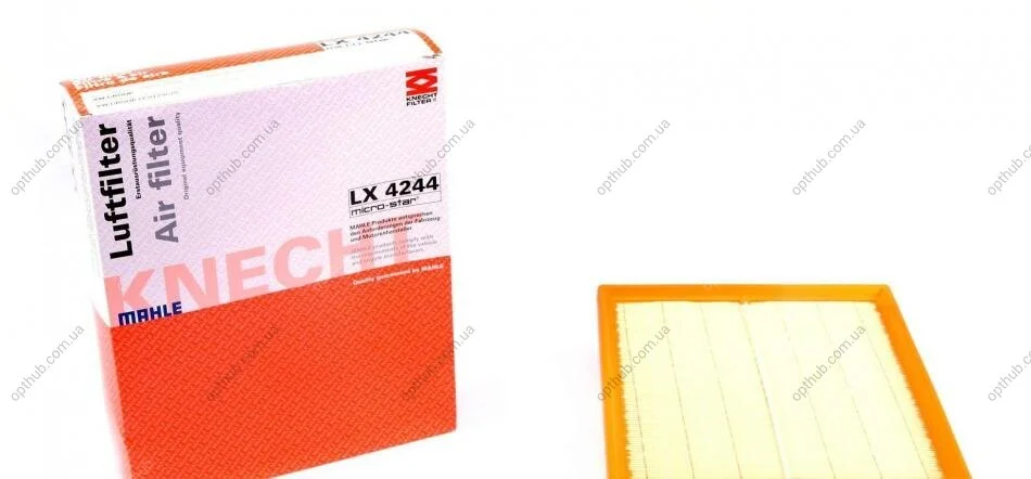 Фільтр повітряний VW POLO V 1.8 GTI 14-, SEAT IBIZA V 1.8 TSI 15- (вир-во KNECHT-MAHLE) LX4244 MAHLE / KNECHT LX 4244 (фото 1)