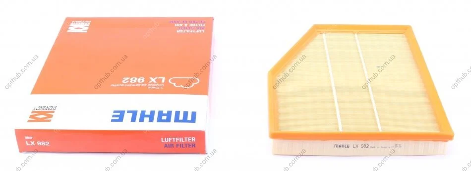 Фільтр повітряний BMW 5 (E60) 2.0/4.4-4.8 03-10/6 (E63) 4.4/4.8 04- KNECHT (opt-om) MAHLE / KNECHT LX 982 (фото 1)