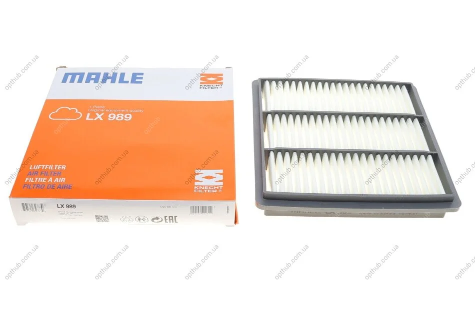 Фільтр повітряний (вир-во Knecht-Mahle) LX989 MAHLE / KNECHT LX 989 (фото 1)