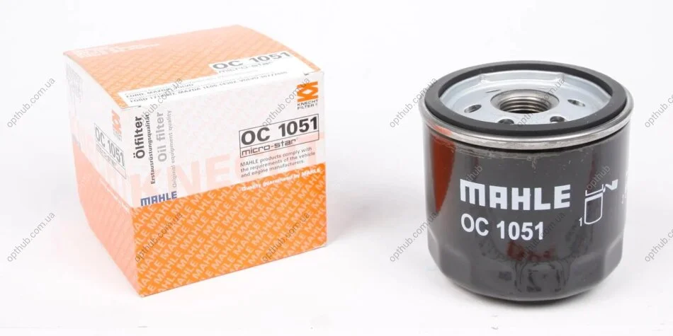 Фильтр масляный Ford Transit 2.3i 16V 06- /Focus/Mondeo/Mazda 1.8/2.0 00- KNECHT OC 1051 UA63 MAHLE / KNECHT OC1051 (фото 1)