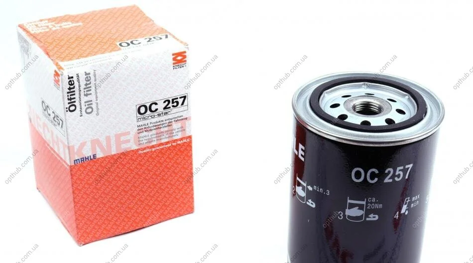 Фільтр масляний двигуна VW, AUDI (вир-во Knecht-Mahle) OC257 MAHLE / KNECHT OC 257 (фото 1)
