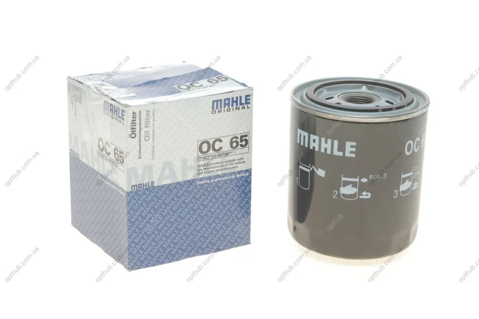 Фильтр масляный Citroen Jumper/Peugeot Boxer 2.4/2.5D/TDI 94-02 MAHLE UA63 MAHLE / KNECHT OC 65 (фото 1)