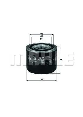Оливний фільтр MAHLE / KNECHT OC77 (фото 1)