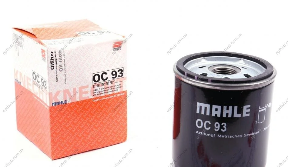 Фільтр масляний двигуна OPEL (вир-во Knecht-Mahle) OC93 MAHLE / KNECHT OC 93 (фото 1)