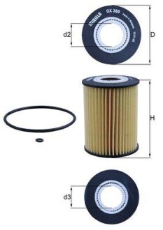 Фільтр масляний MB W203/211/ML (2.8,3.2 CRD)/ JEEP GRAND CHEROKEE 3.0CRD 05- MAHLE / KNECHT OX380DECO