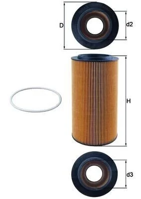 Масляний фільтр MAHLE / KNECHT OX 561D (фото 1)