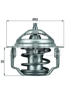 Термостат системи охолодження (82°C) FIAT SEDICI FORD SIERRA II GEO TRACKER HONDA CIVIC I, CIVIC II, NSX I HYUNDAI H-1, H-1 / STAREX, H100, PONY, PONY / EXCEL, S 1.1-3.6 07.72- MAHLE / KNECHT TX 85 82