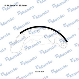 Колодки гальмівні барабан MANDO RMLD07 (фото 1)