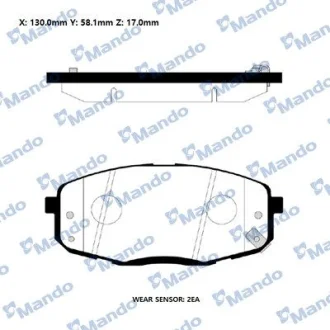 Колодки гальм. HYUNDAI I30, CEED передн. (вир-во Mando) MANDO RMPK36NS