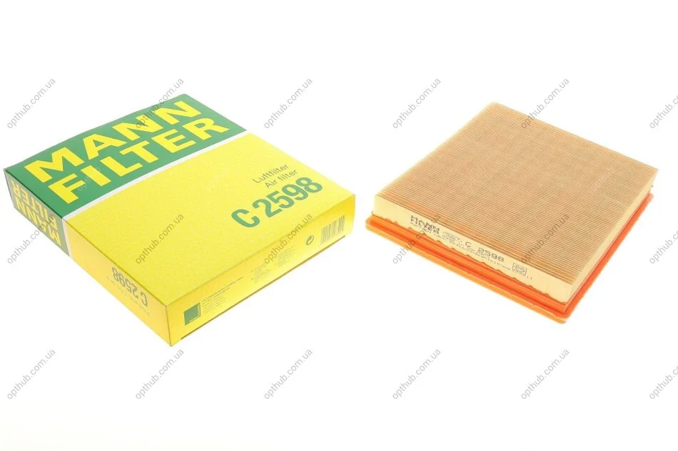 Фільтр повітряний Daewoo Nexia 1.5-1.6 97-/Opel Kadett-E 1.8i/2.0GSI 16V 87-91 -FILTER C 2598 UA63 MANN C2598 (фото 1)