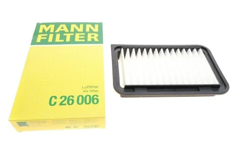 Фильтр повитряний Suzuki Swift 1.2-1.4i 10-/Splash 1.2/LPG 08-/Opel Agila 1.2 10-14 -FILTER UA63 MANN C 26 006