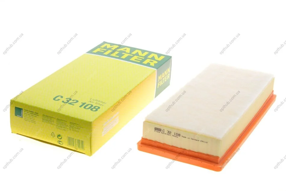 Фільтр повітряний Citroen C5 2.0-2.2HDi 04-/Peugeot 407/508 2.0-2.2HDi 04-18 -FILTER (opt-om) MANN C 32 108 (фото 1)