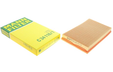 Фільтр повітряний Opel Vectra B 1.6-2.2 16V/2.5-2.6 V6 95-02 -FILTER UA63 MANN C 34 116/1