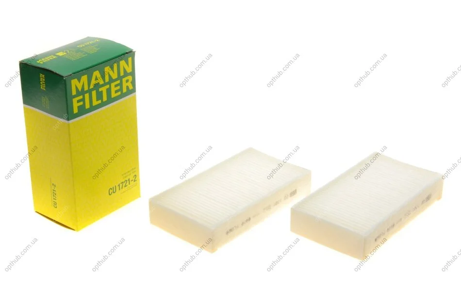 Фільтр салону BMW X3 (F25) 10-/X4 (F26) 14-18 (+AC) (к-кт 2 шт) -FILTER UA63 MANN CU 1721-2 (фото 1)
