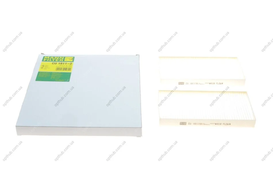 Фільтр салону Jeep Cherokee/Liberty 08-/Dodge Nitro 06-12 (к-кт 2шт) -FILTER UA63 MANN CU 1811-2 (фото 1)