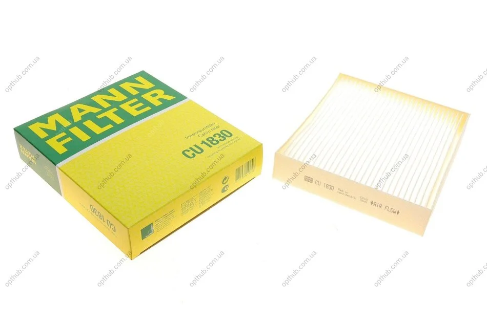Фільтр салону Mitsubishi Colt 04-12/Smart Forfour 04-06/Roadster 03-05 -FILTER UA63 MANN CU 1830 (фото 1)