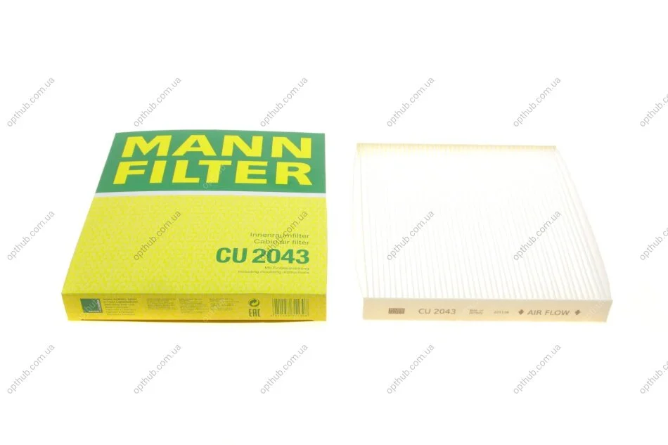 Фильтр салона Mazda 2 03-07/Mazda 6 02-13/Mazda CX-7 06-13 -FILTER UA63 MANN CU 2043 (фото 1)