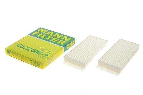 Фільтр салону Ssangyong Actyon 07-/Kyron 05- (к-кт 2 шт.) -FILTER UA63 MANN CU 22 009-2