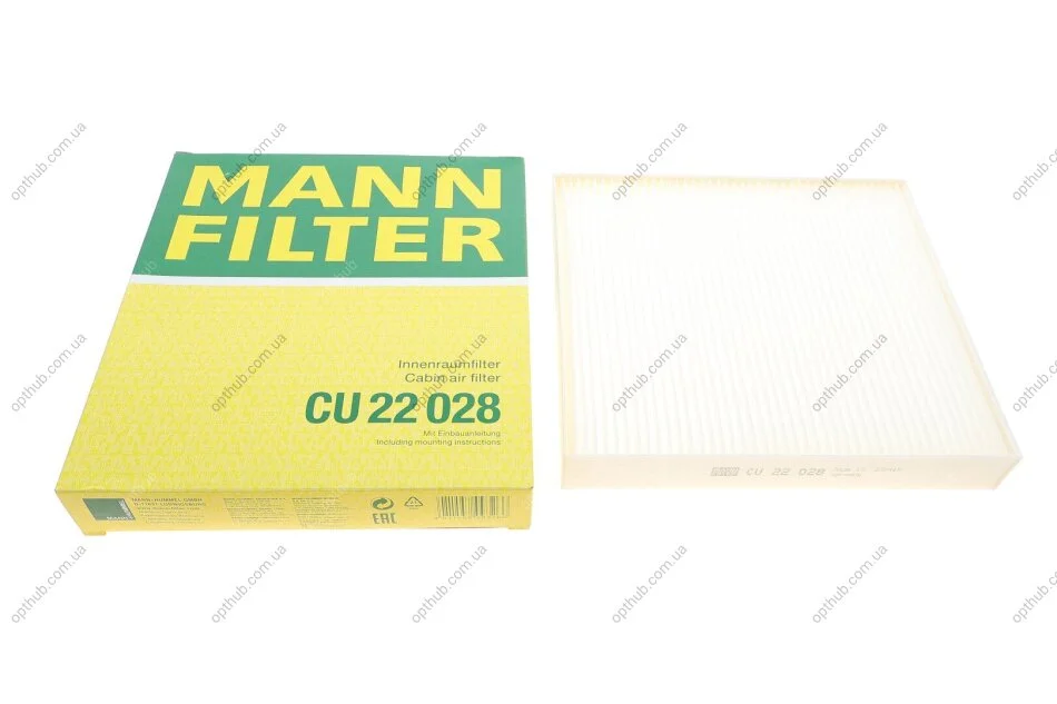 Фільтр салону Renault Alaskan 17-/Nissan Navara NP300 15-/MB X-class (W470) 17- -FILTER UA63 MANN CU 22 028 (фото 1)