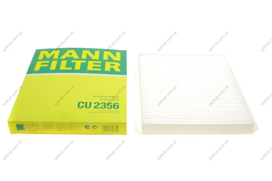 Фільтр салону Hyundai Elantra 00-06/Matrix 01-10/Coupe 02-09 -FILTER UA63 MANN CU 2356 (фото 1)