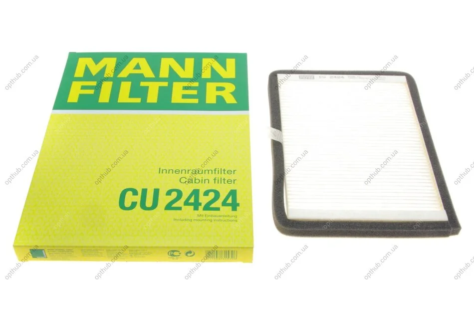 Фільтр салону Renault Megane I 96-03 (+AC) -FILTER UA63 MANN CU 2424 (фото 1)