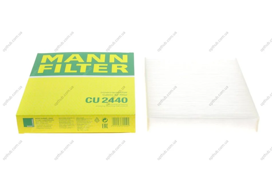 Фільтр салону Ford Focus 04-12/Volvo C30/C70/S40/V50 06-13 -FILTER UA63 MANN CU 2440 (фото 1)