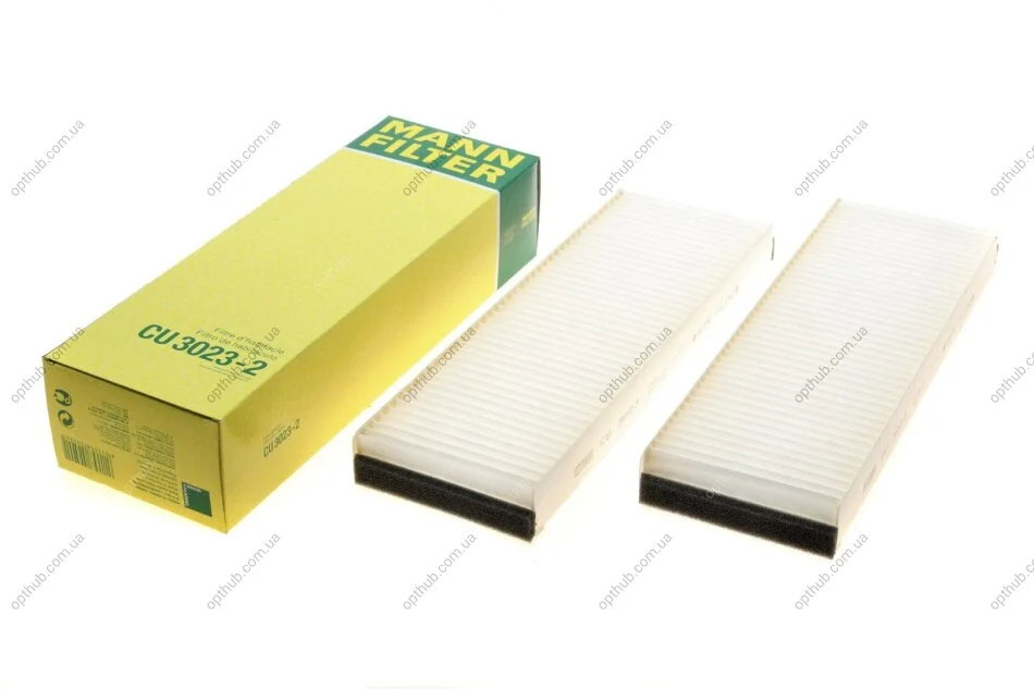 Фільтр салону Audi A6 04-11/VW XL1 13- (к-кт 2 шт.) -FILTER UA63 MANN CU 3023-2 (фото 1)