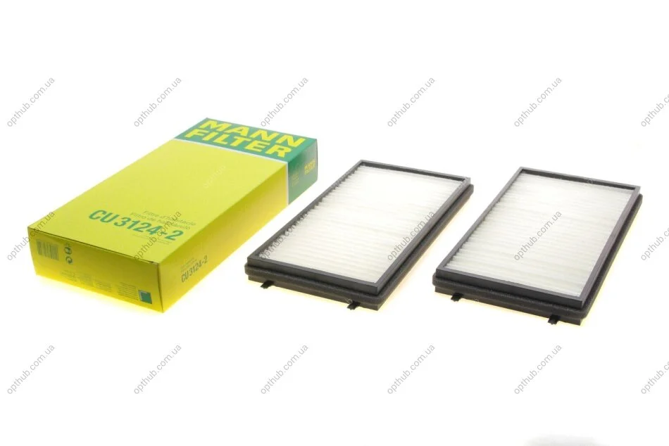 Фільтр салону BMW 7 (E65/E66) 01-08/Rolls-Royce 03- (к-кт 2шт) -FILTER UA63 MANN CU 3124-2 (фото 1)