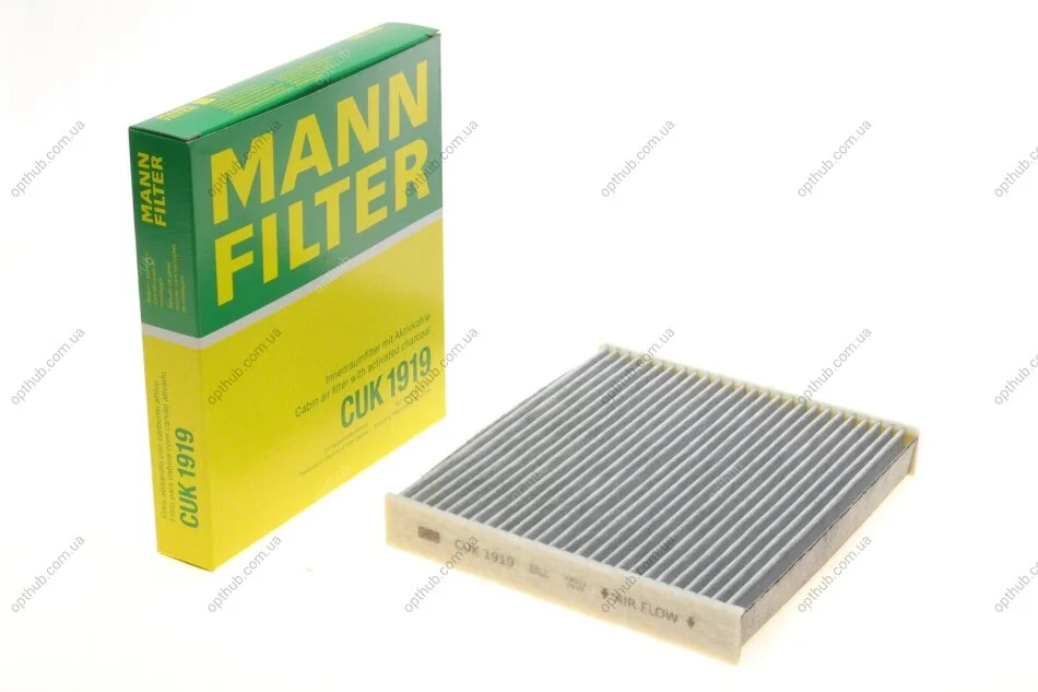 Фильтр салона Land Rover 16-/Range Rover/Lexus ES/RX 12-/Toyota Camry/Corolla/Rav4 06- (угольный UA63 MANN CUK 1919 (фото 1)