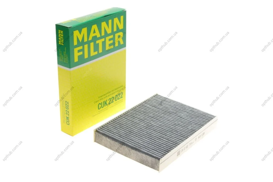 Фильтр салона Fiat 500L/500X 12-/Jeep Compass 17-/Renegade 14- (угольный) -FILTER UA63 MANN CUK 22 022 (фото 1)
