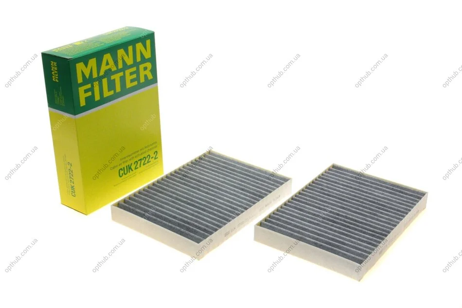 Фільтр салону MB S-class (W221) 05-13/CL (C216) 06-13 (вугільний) (к-кт 2шт.) -FILTER UA63 MANN CUK 2722-2 (фото 1)