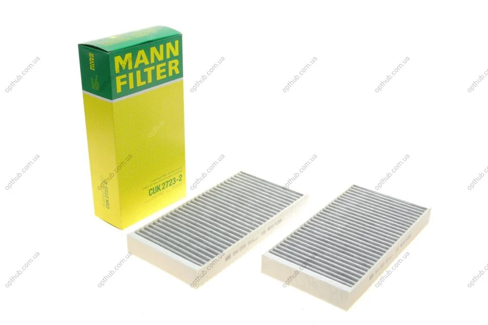 Фільтр салону Renault Laguna III 07- (вугільний) (к-кт 2 шт.) -FILTER UA63 MANN CUK 2723-2 (фото 1)