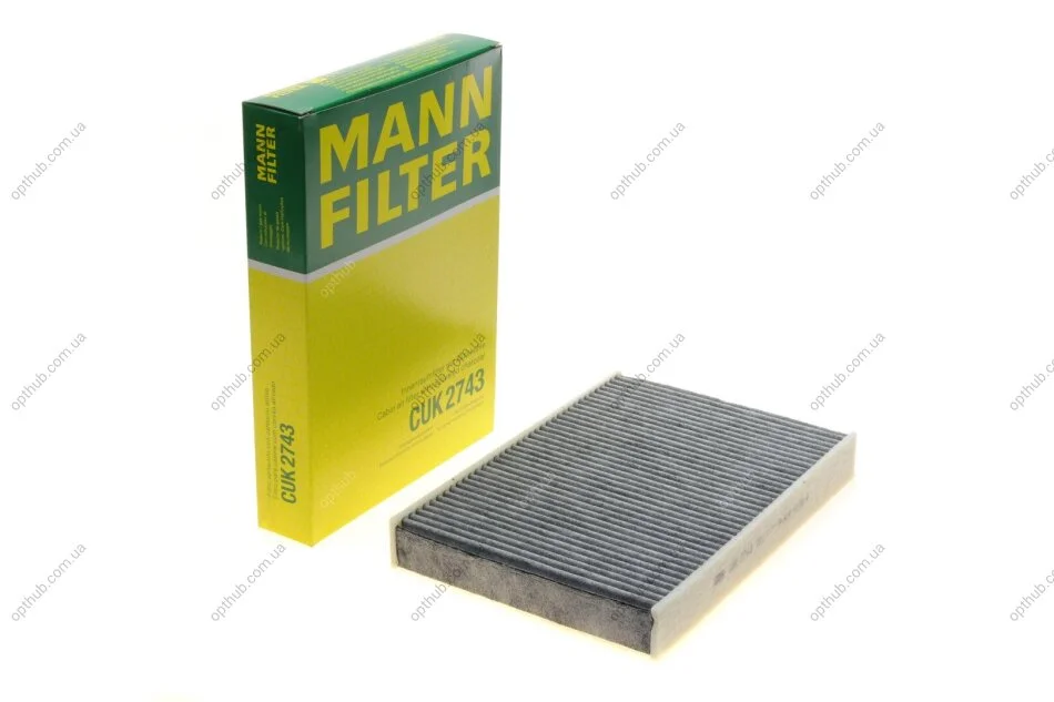 Фільтр салону Peugeot 508 10-18 (вугільний) -FILTER (opt-om) MANN CUK 2743 (фото 1)