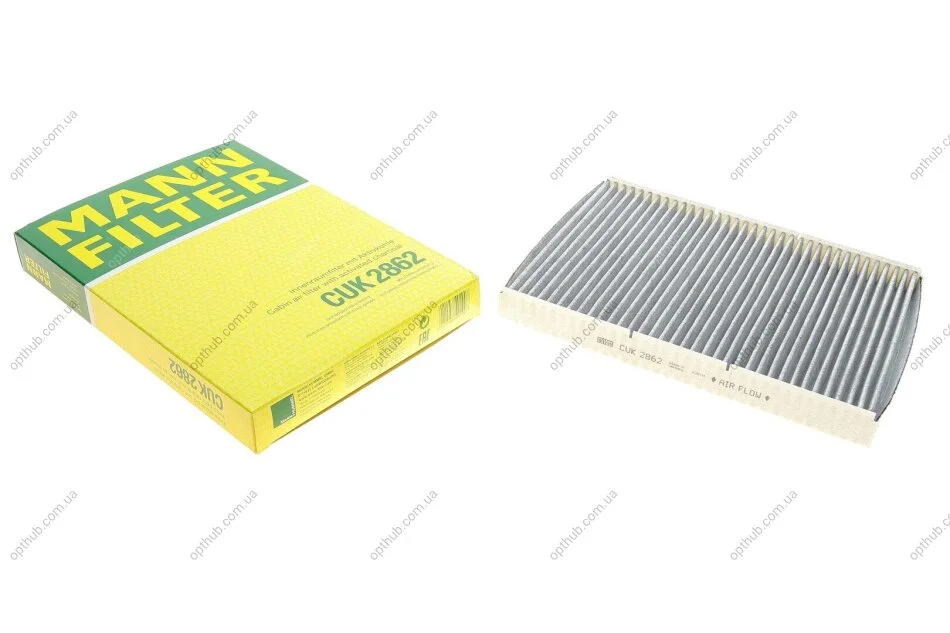 Фильтр салона VW Golf IV/Skoda Octavia/Audi A3 1.0-3.2 92-10 (угольный)) -FILTER UA63 MANN CUK 2862 (фото 1)