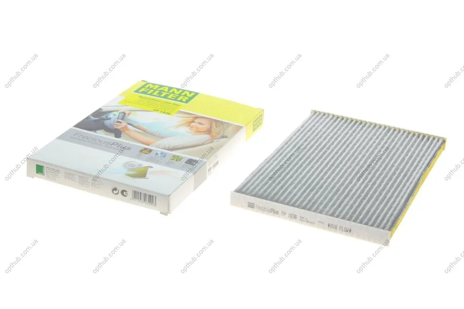 Фільтр салону Nissan Qashqai/X-Trail 07- (вугільний/антибактеріальний) -FILTER UA63 MANN FP 1936 (фото 1)