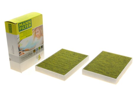 Фільтр салону BMW 5 (G30)/7(G11/G12) 15-(вугільний/антибактеріальний) (к-кт 2 шт.) UA63 MANN FP 23 014-2