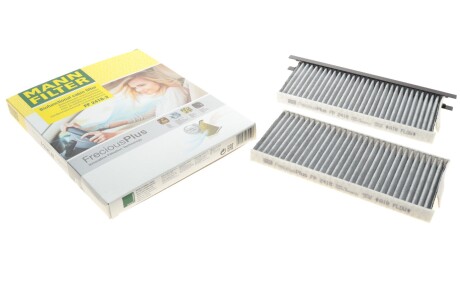 Фільтр салону Renault Kangoo 08-/ Master 10- (угольний/антибактериальний) (к-кт 2шт) UA63 MANN FP 2418-2