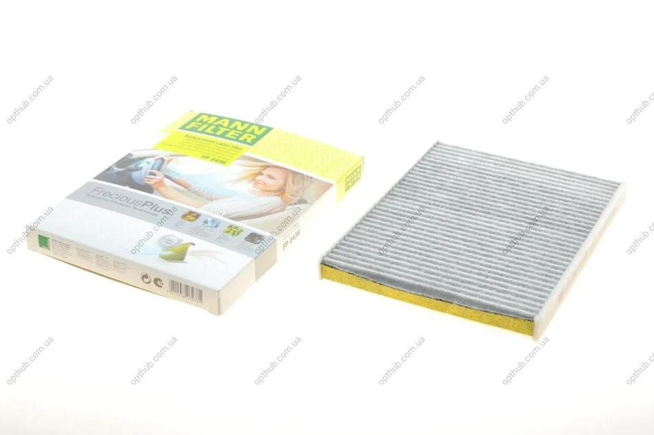 Фильтр салона Ford Fiesta 1.0-1.6TDCI 08- (угольный/антибактериальный)) -FILTER UA63 MANN FP 2436 (фото 1)