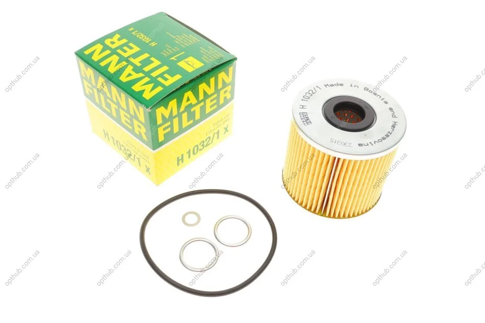 Фільтр масляний Audi A8 3.7-4.2i 94-98 -FILTER (opt-om) MANN H 1032/1 X (фото 1)