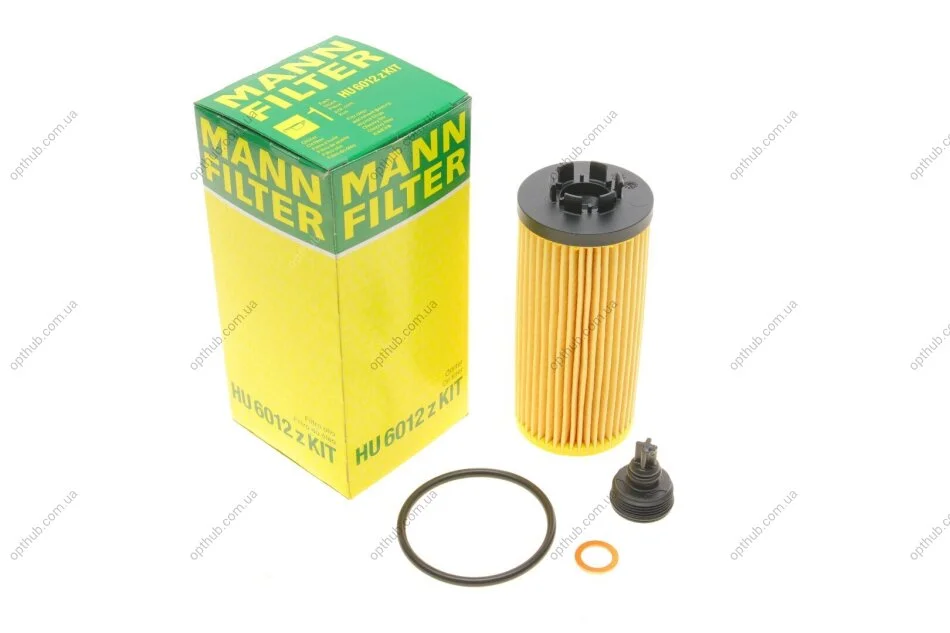 Фільтр масляний BMW X1 (F48)/1 (F40) /2 (F45/F46) 1.5-2.0 14- (B38/B47/B48) -FILTER UA63 MANN HU 6012 Z KIT (фото 1)