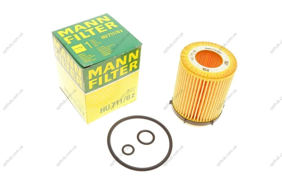 Фільтр масляний двигуна MB C (W204/205), E (S212/213) 180-350 08- (вир-во) HU711/6Z MANN HU 711/6 Z (фото 1)