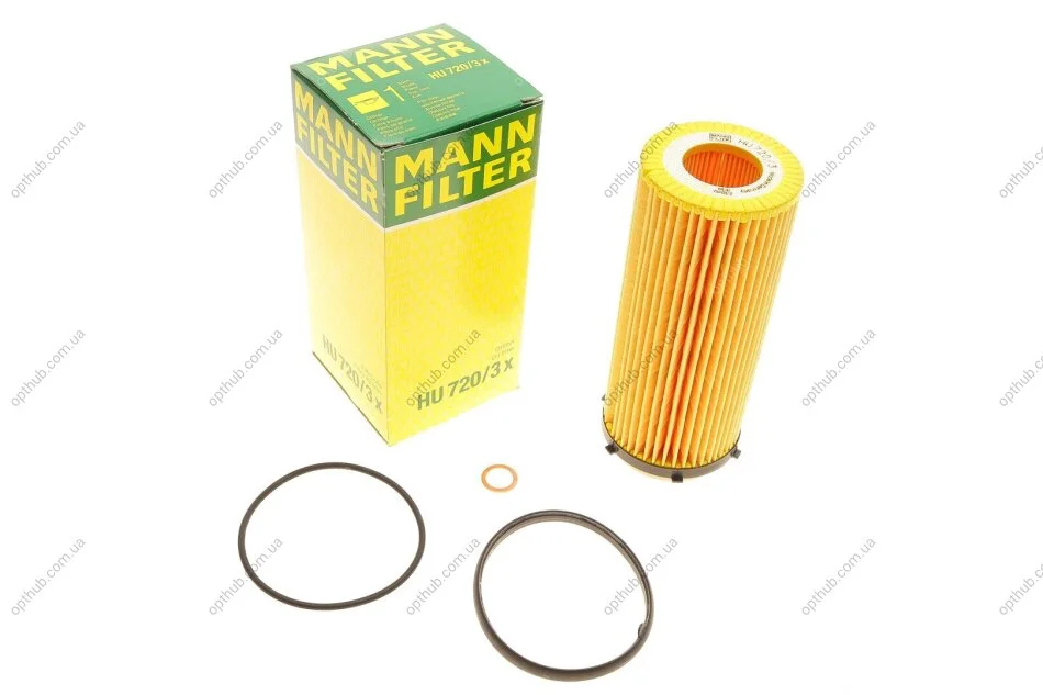 Фільтр масляний двигуна (вир-во) HU720/3X MANN HU 720/3 X (фото 1)