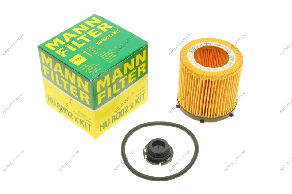 Фільтр масляний BMW 3 (F30/F31)/5 (F10/F11)/X1 (E84)/Z4 (E89) 2.0i N20 11-12 (opt-om) MANN HU 8002 X KIT (фото 1)