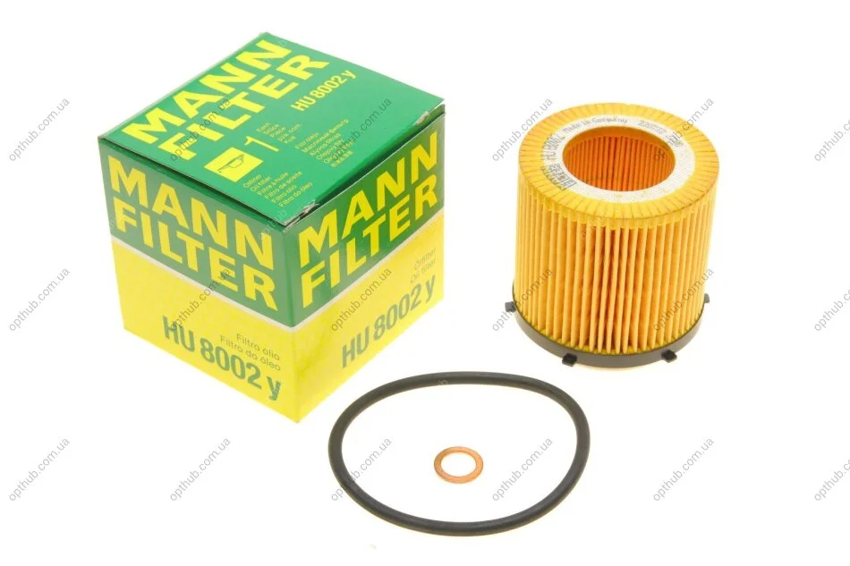 Фільтр масляний BMW 3 (F30/F31/F80)/5 (F10/F11/F18)/X1 (E84)/X3 (F25) 2.0i N20/3.0i N55 11-17 UA63 MANN HU 8002 Y (фото 1)