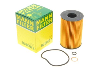 Фільтр масляний BMW 5(F10/F11/F18) 3/10->,6(F12/F13) 3/11->,7(F01/F02/F03/F04)10/08->,X5(E70)5/10->,X6 MANN HU 8007 Z