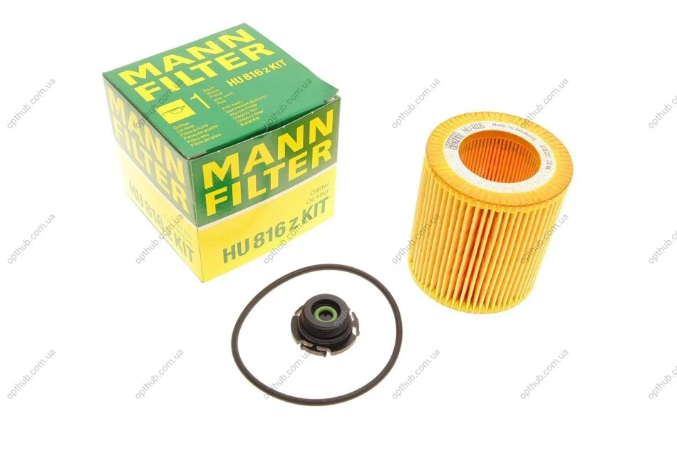 Фільтр масляний двигуна (вир-во) HU816ZKIT MANN HU 816 Z KIT (фото 1)
