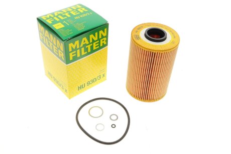 Фільтр масляний BMW 5 (E12/E28/E34) 2.5-3.5i -95 (M30/S38) -FILTER UA63 MANN HU 930/3 X