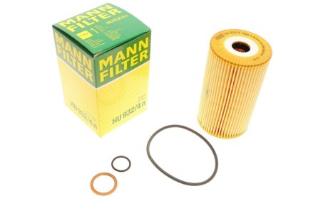 Фільтр масляний (змін.елем.) MB HU932/4N MANN HU 932/4 N