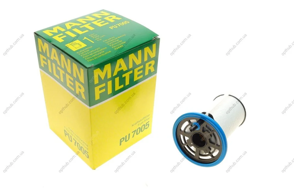 Фільтр паливний FIAT DOBLO, PANDA 1.3, 1.6 D 10- (вир-во) PU7005 MANN PU 7005 (фото 1)