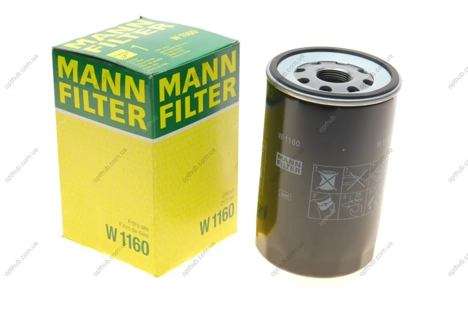 Фільтр масляний (вир-во) W1160 MANN W 1160 (фото 1)
